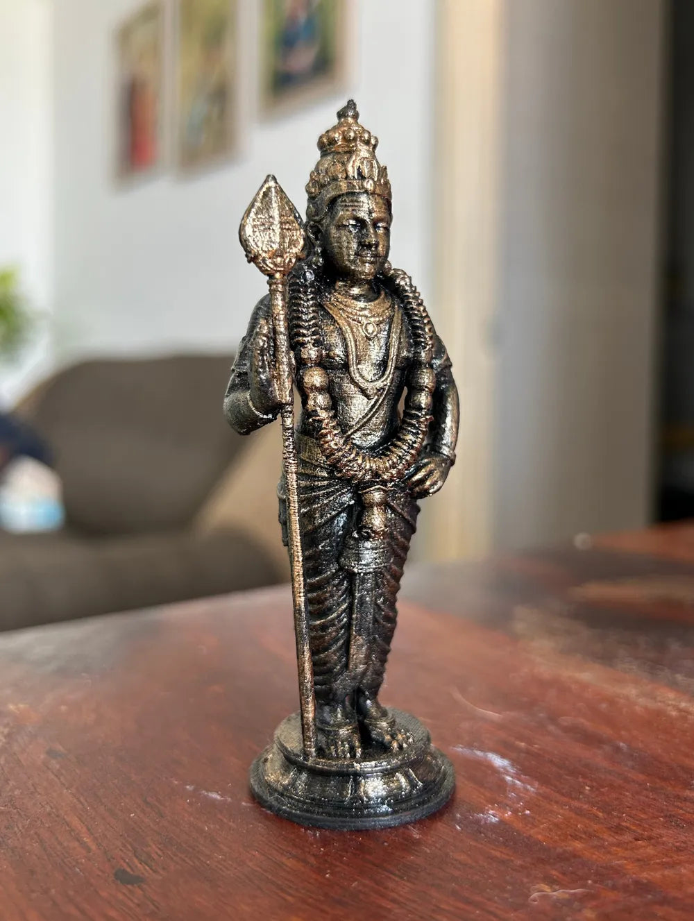 Lord Murugan Sacred Figurine – 3D Printed Tamil Hindu Idol