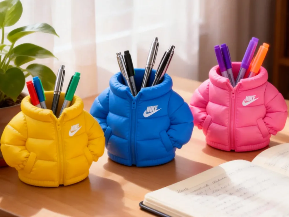 Puffer Jacket Pen Holder – 3D Printed Nike Streetwear Desk Organiser