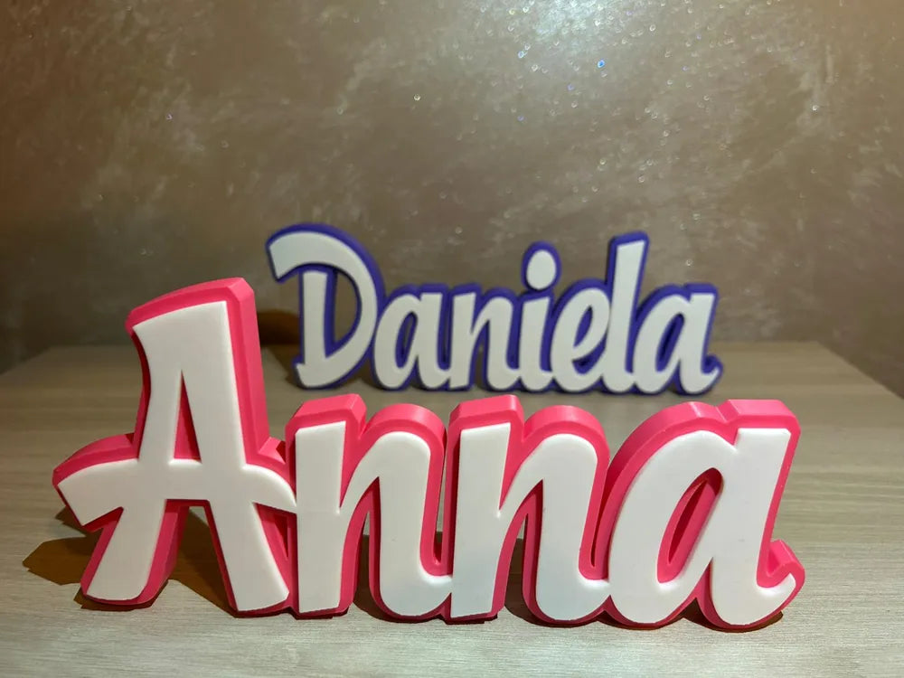 Script Font Italic Custom Name Sign – 3D Printed Elegant Cursive