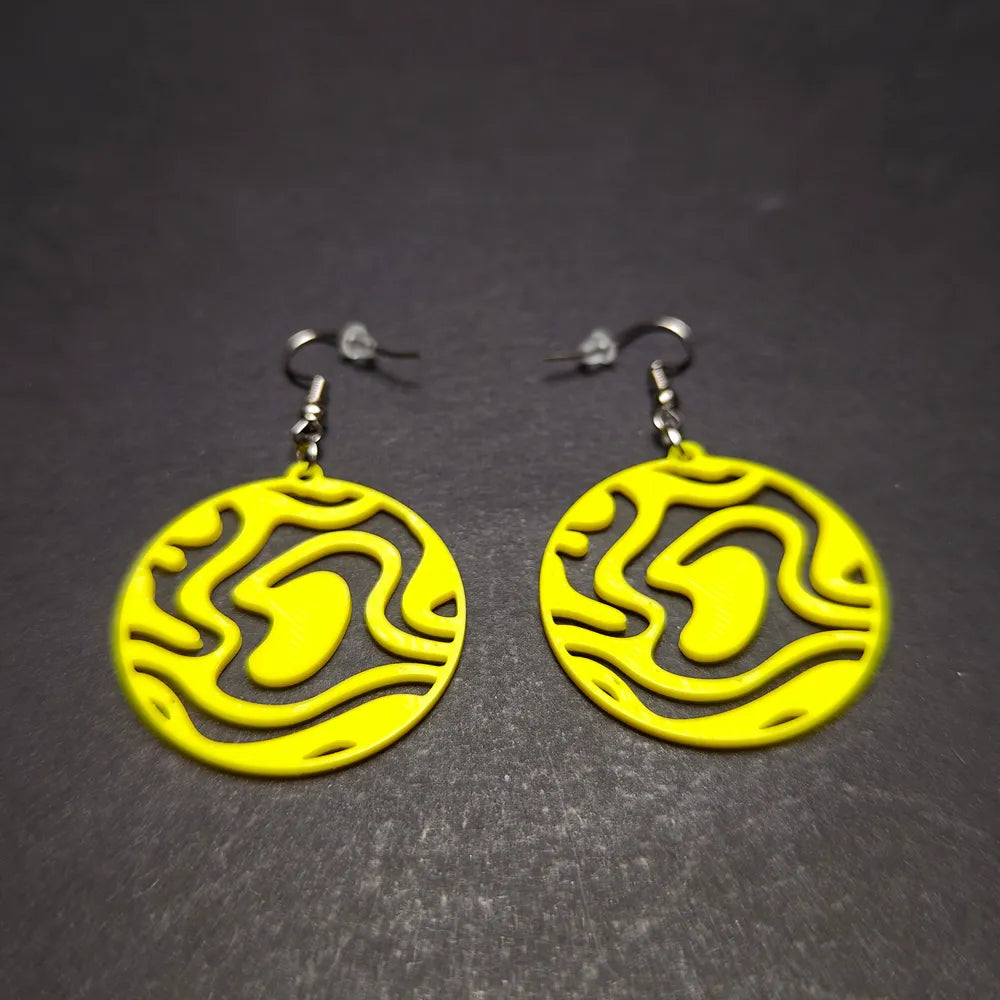 Earthbound Spirit Organic Earrings – 3D Printed Nature Boho Jewellery