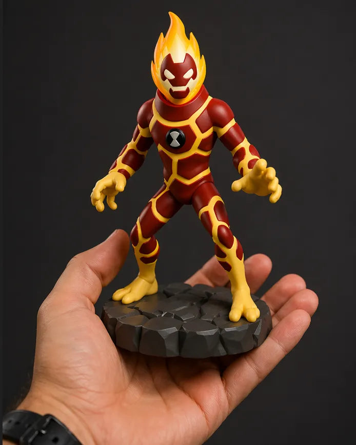 Heatblast Ben 10 Figure – 3D Printed Animated Alien Hero Collectible