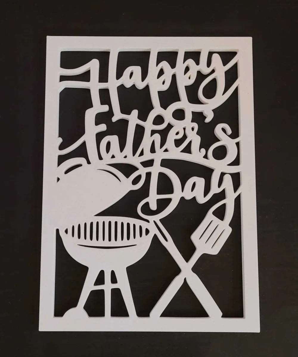 Father's Day Grilling Card – 3D Printed Collectible Grill Dad Gift