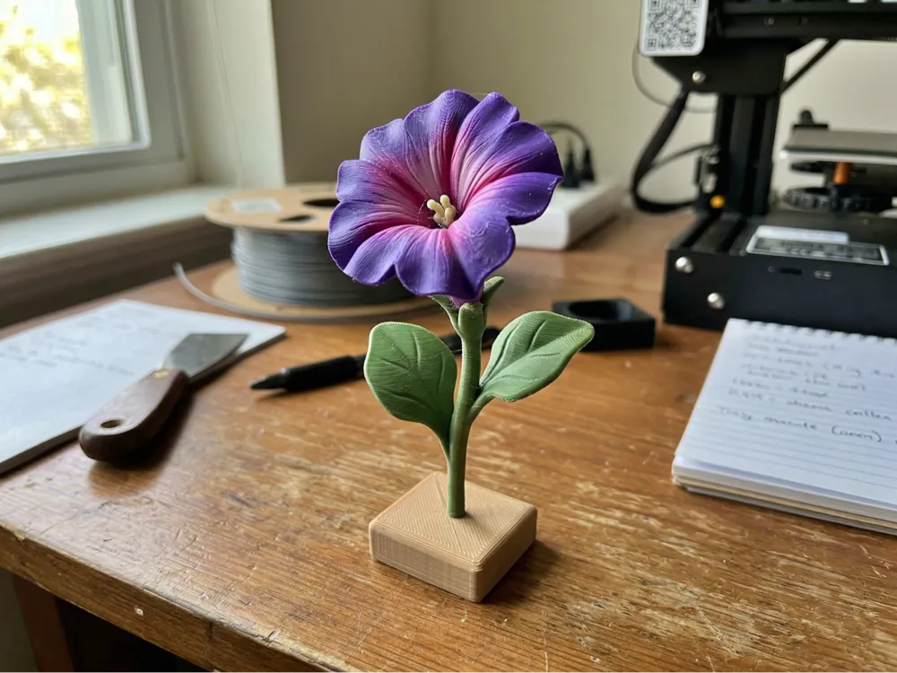 Petunia Flower Decorative Floral – 3D Printed Botanical Home Bloom Decor