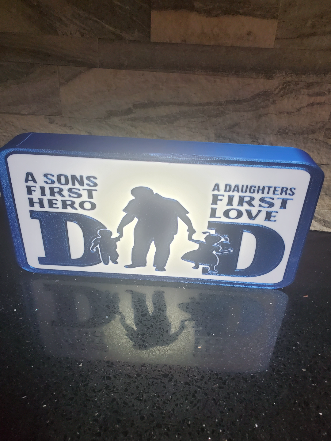 Dad Son Daughter Lightbox – 3D Printed Glowing Family Bond Lamp