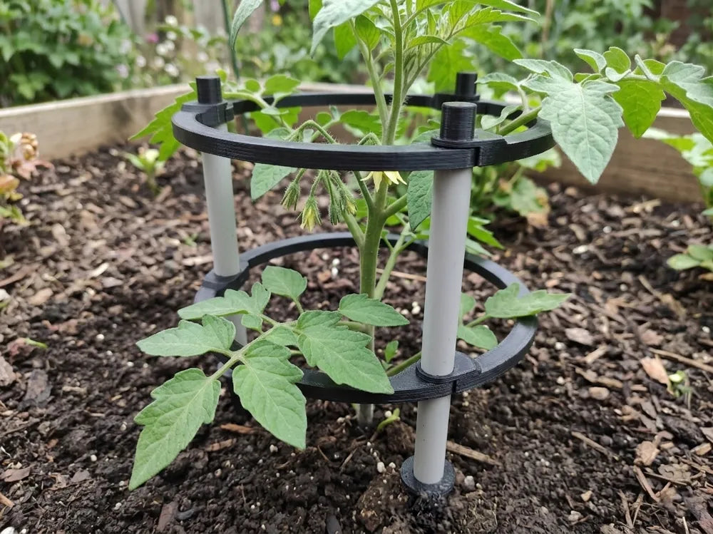 Modular Trellis and Tomato Cage – 3D Printed Snap-Together Garden Support