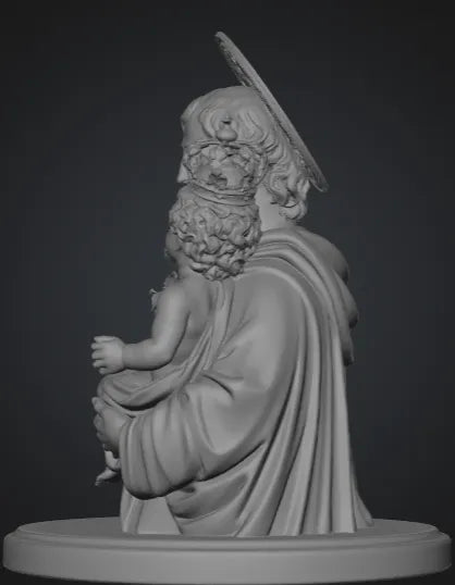 Saint Joseph with Child Jesus Statue – 3D Printed Sacred Statue