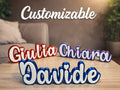 Cursive with Heart Name Sign – 3D Printed Romantic Custom Decor