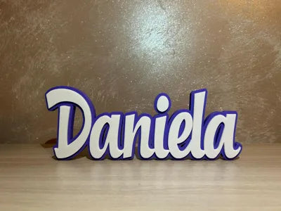 Script Font Italic Custom Name Sign – 3D Printed Elegant Cursive