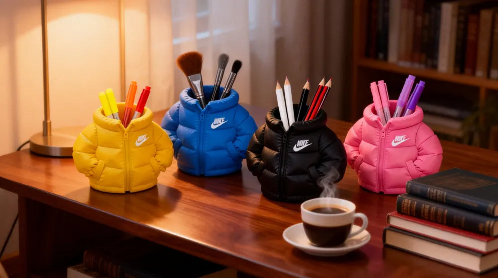 Puffer Jacket Pen Holder – 3D Printed Nike Streetwear Desk Organiser