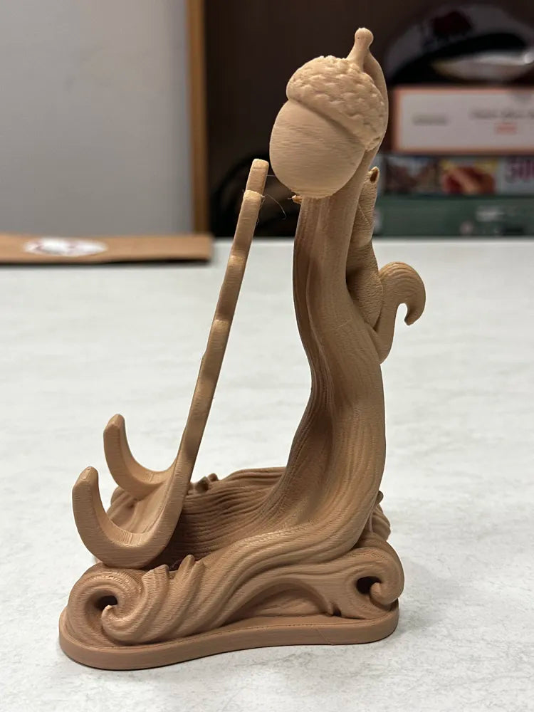 Cute Squirrel and Acorn Phone Stand Holder – 3D Printed Desk Accessory
