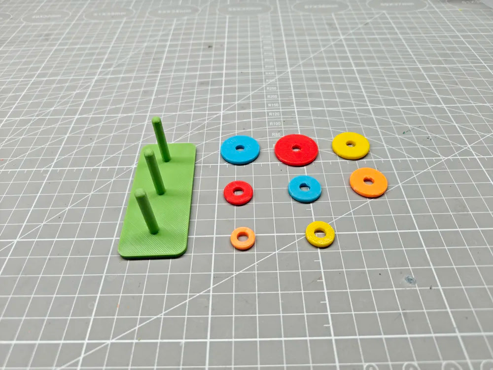 Tower of Hanoi Puzzle Toy – 3D Printed Logic Brain Teaser for Kids