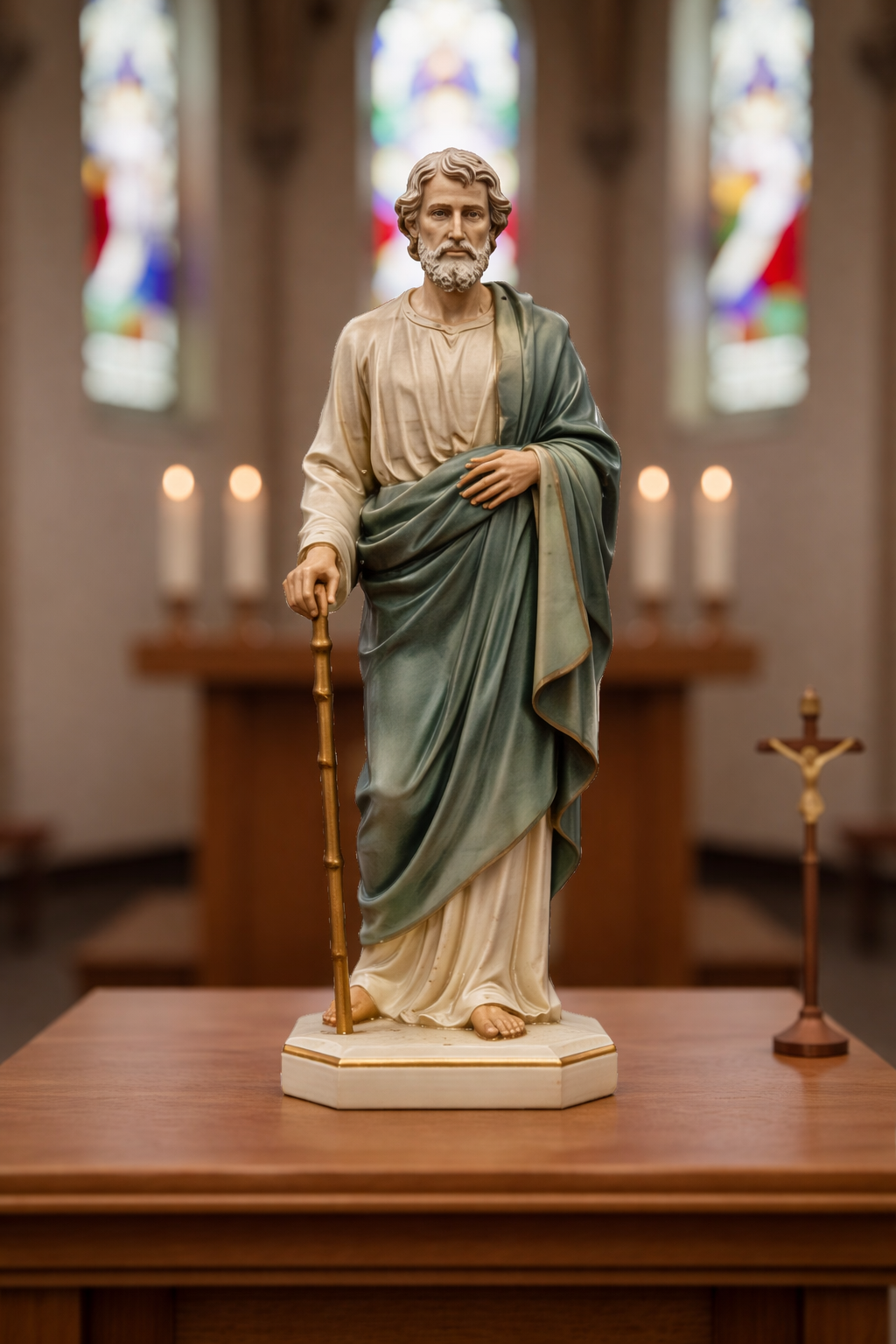 Saint Joseph with Staff – 3D Printed Religious Statue