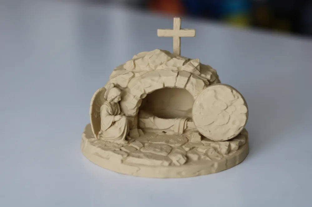 He Is Risen Easter Tealight Holder – 3D Printed Christian Decor