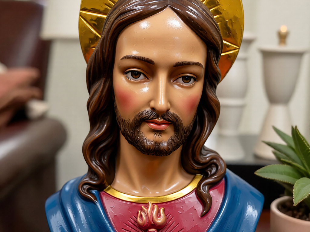 Jesus Christ Head Bust – 3D Printed Classical Christian Sculpture
