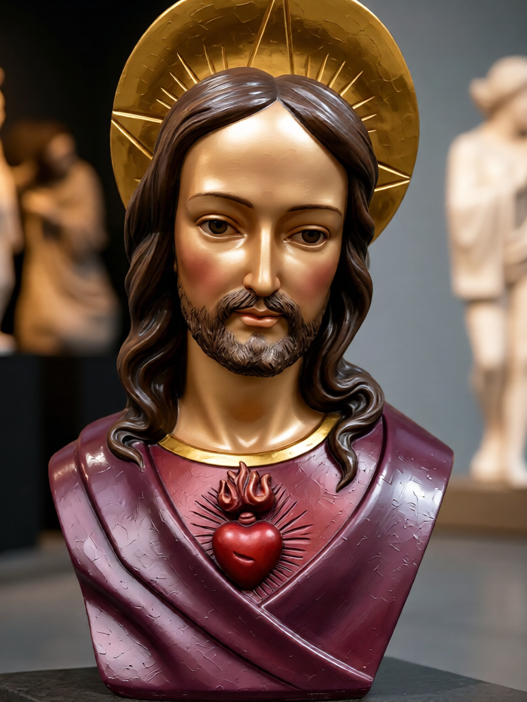 Jesus Christ Head Bust – 3D Printed Classical Christian Sculpture