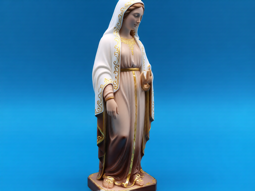Sacred Serenity Virgin Mary Statue – 3D Printed Our Lady Idol