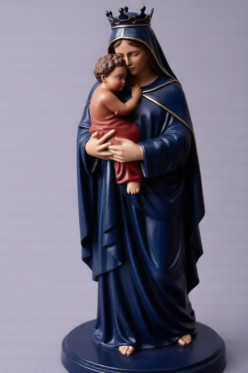 Madonna and Child Statue – 3D Printed Divine Love Sculpture